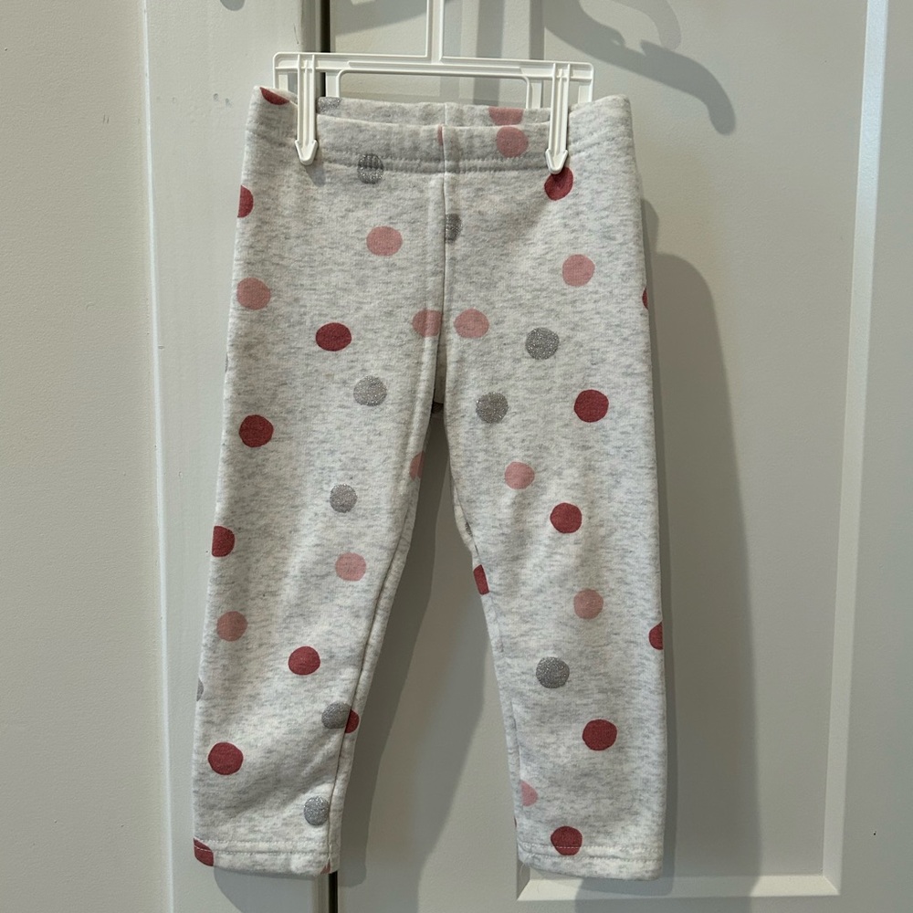 Carter's Polka Dot Leggings in Gray and Red
